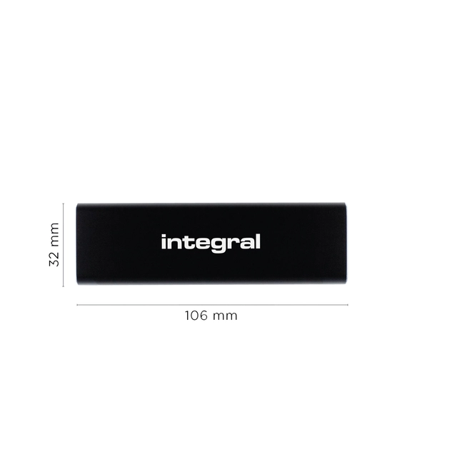 Een SSD Integral USB-C extern portable 3.2 500GB koop je bij VHK Kantoorartikelen