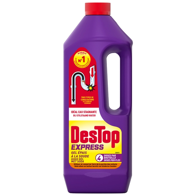 Een Afvoerontstopper Destop Gel Express met Soda 950 ml koop je bij VHK Kantoorartikelen