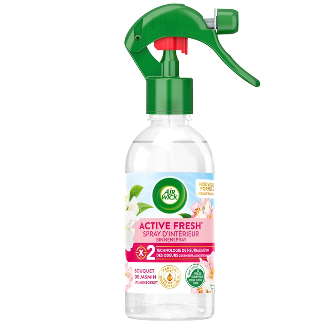 Een Luchtverfrisser AirWick Spray Jasmine Bouquet 237ml koop je bij VHK Kantoorartikelen