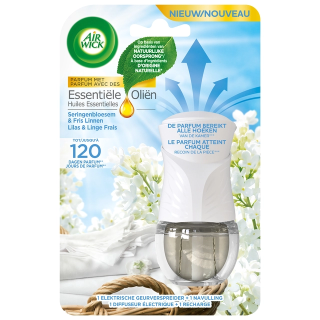 Een Luchtverfrisser AirWick Electrical Soft Cotton Starter Kit 19ml koop je bij VHK Kantoorartikelen