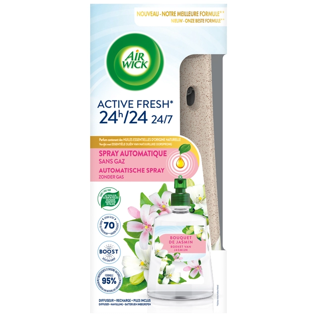 Een Luchtverfrisser AirWick AF Jasmine Bouquet Starter Kit 228ml koop je bij VHK Kantoorartikelen