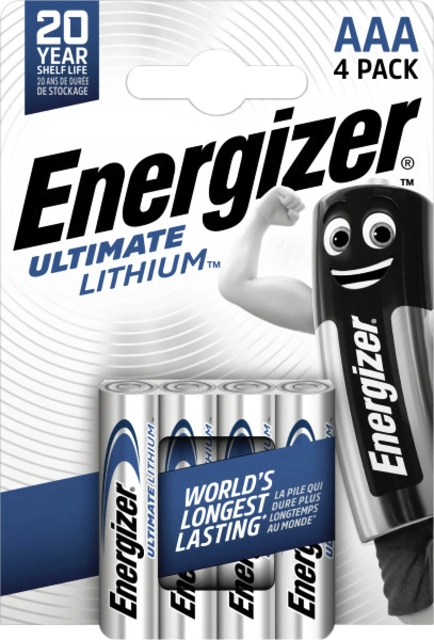 Een Batterij Energizer Ultimate Lithium 4xAAA koop je bij VHK Kantoorartikelen