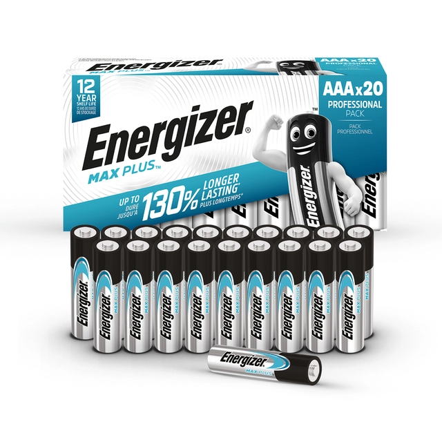 Een Batterij Energizer Max Plus 20xAAA alkaline koop je bij VHK Kantoorartikelen