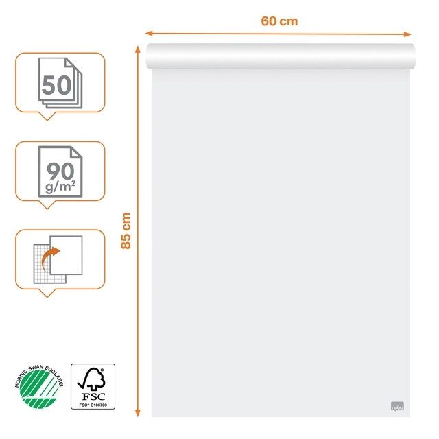 Een Flipover Nobo premium 60x85cm dubbelzijdig 2x 50vel koop je bij Intertoys Koster