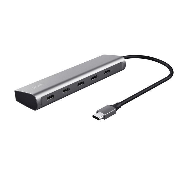 Een Hub Trust USB-C Halyx 5 poorts 25136 koop je bij VHK Kantoorartikelen