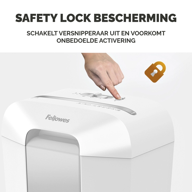 Een Papiervernietiger Fellowes Powershred LX70 snippers 4x40mm wit koop je bij VHK Kantoorartikelen