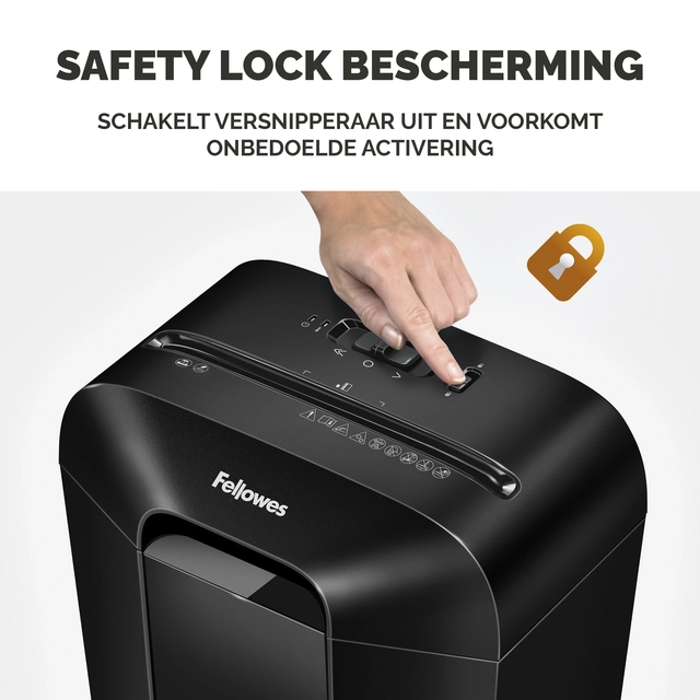 Een Papiervernietiger Fellowes Powershred LX50 snippers 4x37mm zwart koop je bij VHK Kantoorartikelen