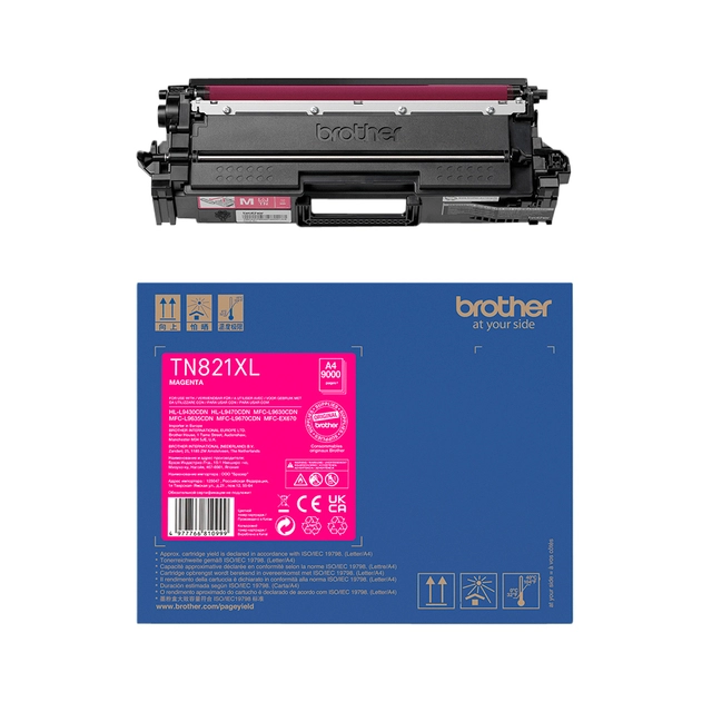 Een Toner Brother TN-821XLM rood koop je bij VHK Kantoorartikelen