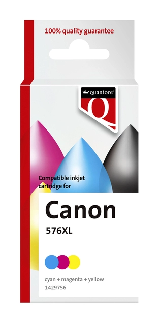 Een Inktcartridge Quantore alternatief tbv Canon Cl-576XL kleur koop je bij VHK Kantoorartikelen