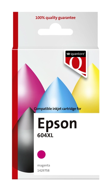 Een Inktcartridge Quantore alternatief tbv Epson 604XL T10H34 rood koop je bij VHK Kantoorartikelen