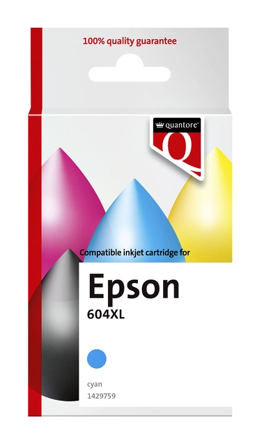 Een Inktcartridge Quantore alternatief tbv Epson 604XL T10H24 blauw koop je bij VHK Kantoorartikelen