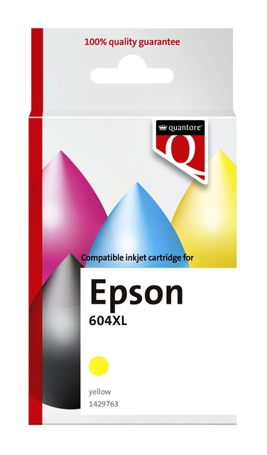 Een Inktcartridge Quantore alternatief tbv Epson 604XL T10H44 geel koop je bij VHK Kantoorartikelen