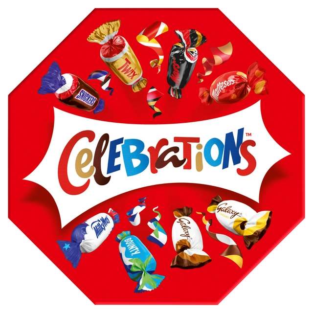 Een Chocolade Celebrations doos 385gr koop je bij VHK Kantoorartikelen