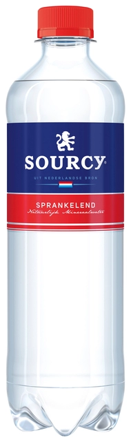 Een Water Sourcy rood petfles 500ml koop je bij VHK Kantoorartikelen