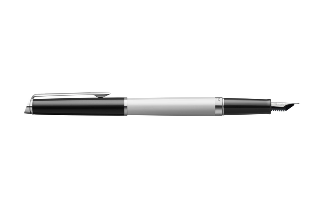 Een Vulpen Waterman Hémisphère Colour Blocking black en white CT fijn koop je bij VHK Kantoorartikelen