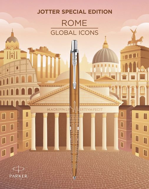 Een Balpen Parker Jotter special edition Rome bronze CT medium koop je bij VHK Kantoorartikelen