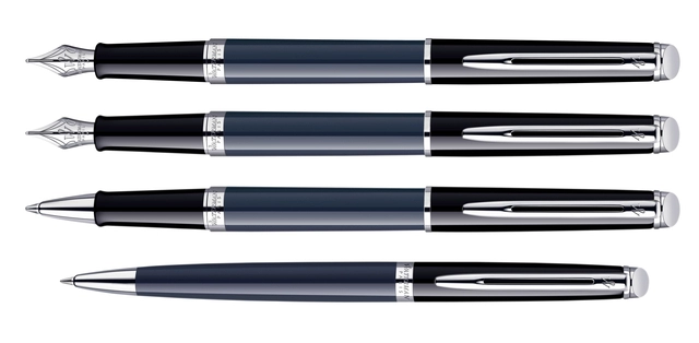 Een Vulpen Waterman Hémisphère Colour Blocking black en blue CT medium koop je bij Hoekmankantoorartikelen.nl