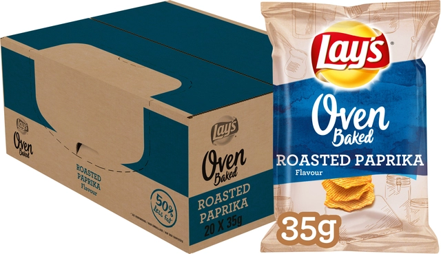 Een Chips Lay's Oven roasted paprika zakje 35gr koop je bij VHK Kantoorartikelen