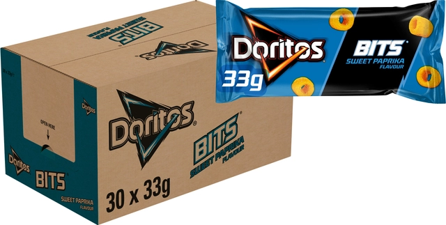 Een Chips Doritos Bits zero's sweet paprika zak 33gr koop je bij VHK Kantoorartikelen