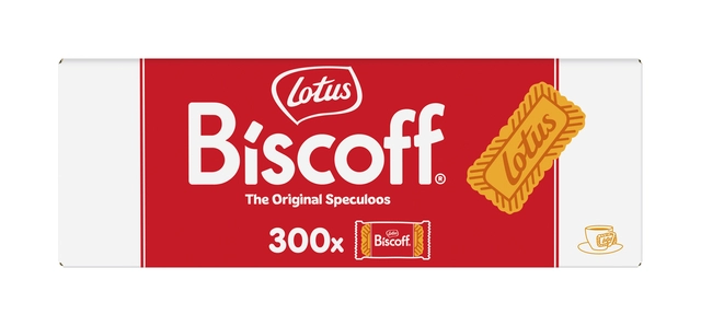 Een Koekjes Lotus Biscoff speculoos doos 300 stuks koop je bij VHK Kantoorartikelen