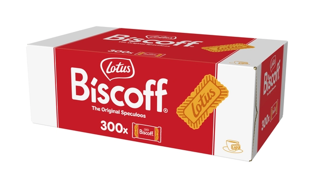 Een Koekjes Lotus Biscoff speculoos doos 300 stuks koop je bij VHK Kantoorartikelen