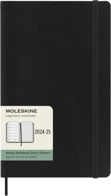 Een Agenda 2024/2025 Moleskine 18M Planner Weekly 7dagen/1pagina large sc black koop je bij Hoekmankantoorartikelen.nl