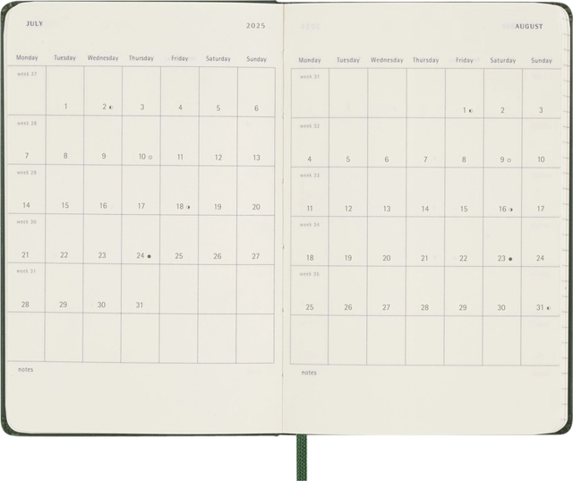 Een Agenda 2025 Moleskine 12M Planner Weekly 7dagen/1pagina pocket hc myrtle green koop je bij VHK Kantoorartikelen