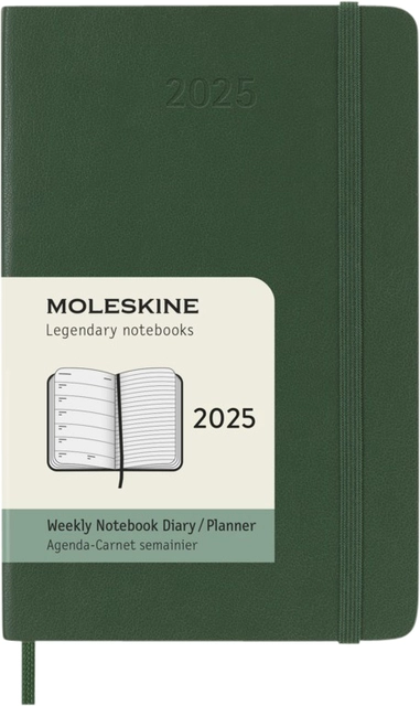 Een Agenda 2025 Moleskine 12M Planner Weekly 7dagen/1pagina pocket sc myrtle green koop je bij VHK Kantoorartikelen