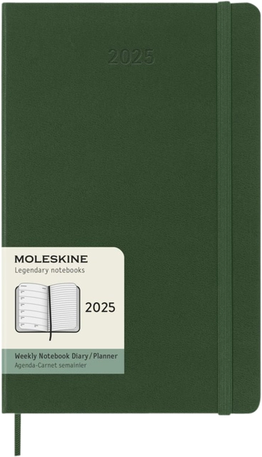 Een Agenda 2025 Moleskine 12M Planner Weekly 7dagen/1pagina large hc myrtle green koop je bij Hoekmankantoorartikelen.nl