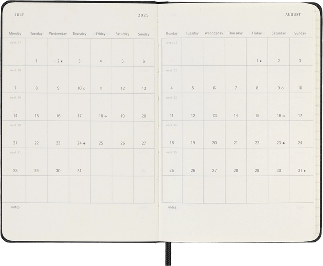 Een Agenda 2025 Moleskine 12M Planner Weekly 7dagen/2pagina's pocket hc black koop je bij Hoekmankantoorartikelen.nl