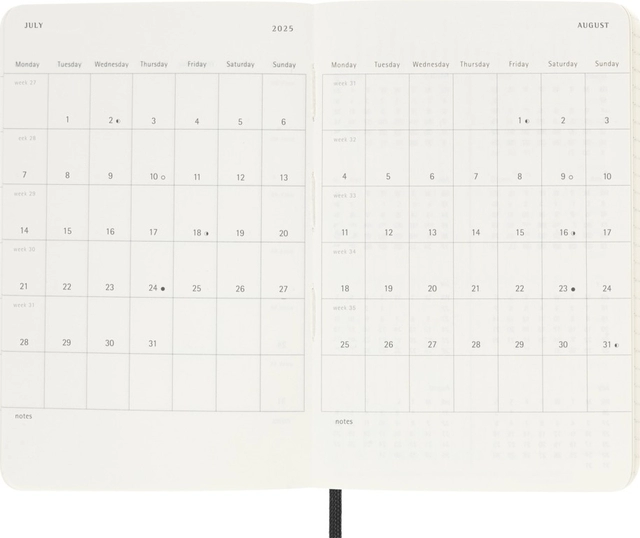 Een Agenda 2024/2025 Moleskine 18M Planner Weekly 7dagen/1pagina pocket sc black koop je bij Hoekmankantoorartikelen.nl