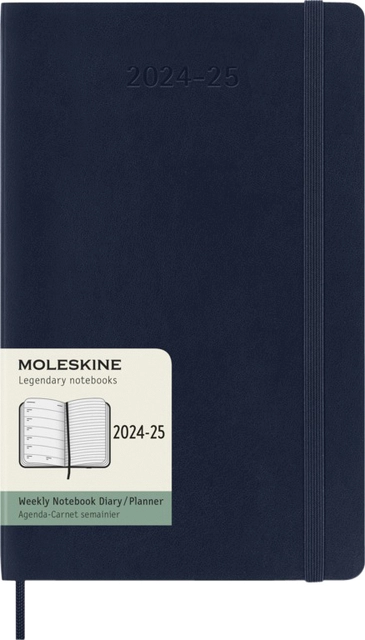 Een Agenda 2024/2025 Moleskine 18M Planner Weekly 7dagen/1pagina large sc sapphire blue koop je bij Hoekmankantoorartikelen.nl