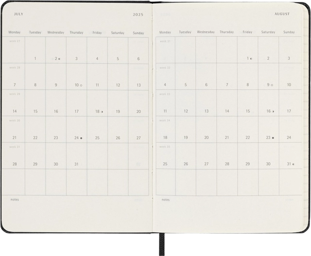 Een Agenda 2024/2025 Moleskine 18M Planner Weekly 7dagen/1pagina pocket hc black koop je bij VHK Kantoorartikelen