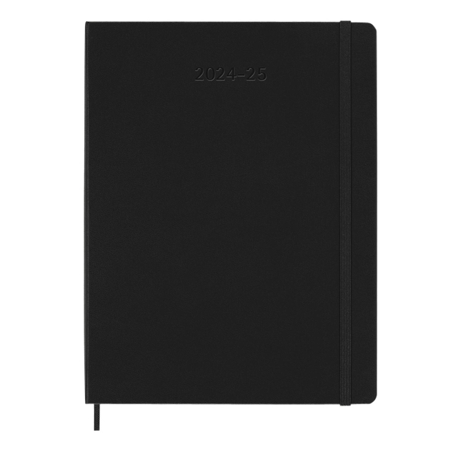 Een Agenda 2024/2025 Moleskine 18M Planner Weekly 7dagen/1pagina extra large hc black koop je bij VHK Kantoorartikelen