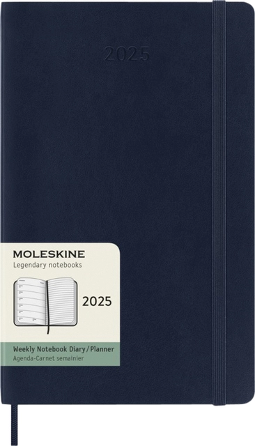 Een Agenda 2025 Moleskine 12M Planner Weekly 7dagen/1pagina large sc sapphire blue koop je bij Hoekmankantoorartikelen.nl