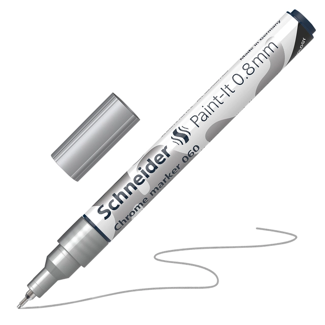 Een Viltstift Schneider Paint-it 060 0.8mm metallic chrome koop je bij VHK Kantoorartikelen