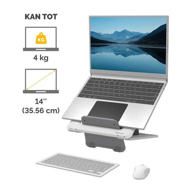 Een Laptopstandaard Fellowes Breyta wit koop je bij VHK Kantoorartikelen