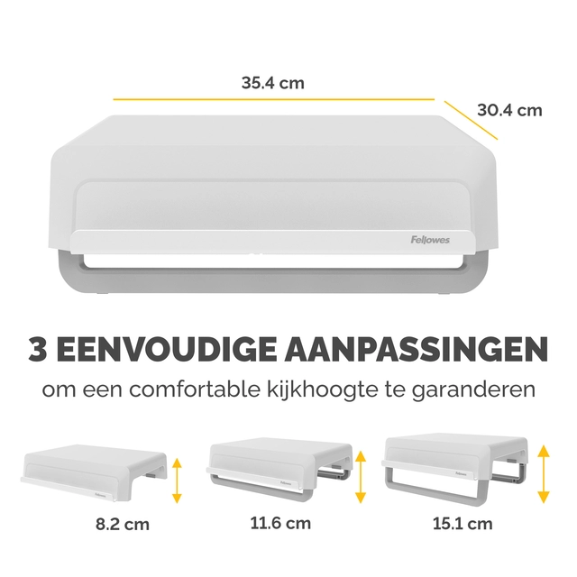 Een Monitorstandaard Fellowes Breyta wit koop je bij Hoekmankantoorartikelen.nl