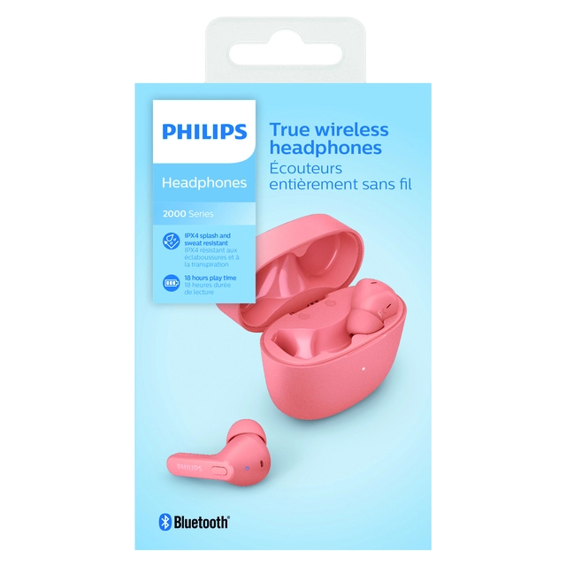 Een Oortelefoon Philips In-ear TWS TAT2206 roze koop je bij VHK Kantoorartikelen