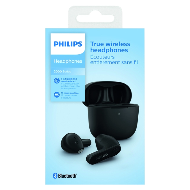 Een Oortelefoon Philips In-ear TWS TAT2236 zwart koop je bij VHK Kantoorartikelen