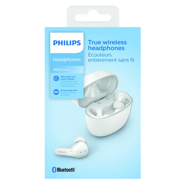 Een Oortelefoon Philips In-ear TWS TAT2206 wit koop je bij VHK Kantoorartikelen