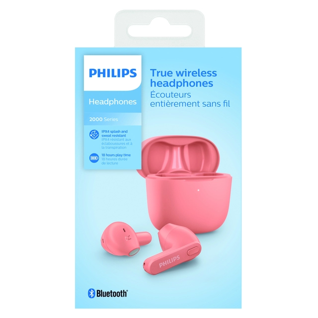 Een Oortelefoon Philips In-ear TWS TAT2236 roze koop je bij VHK Kantoorartikelen