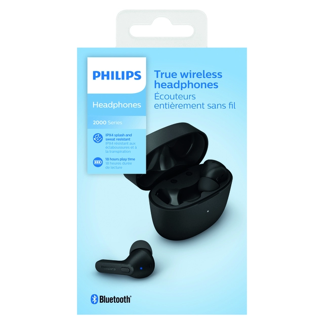 Een Oortelefoon Philips In-ear TWS TAT2206 zwart koop je bij VHK Kantoorartikelen