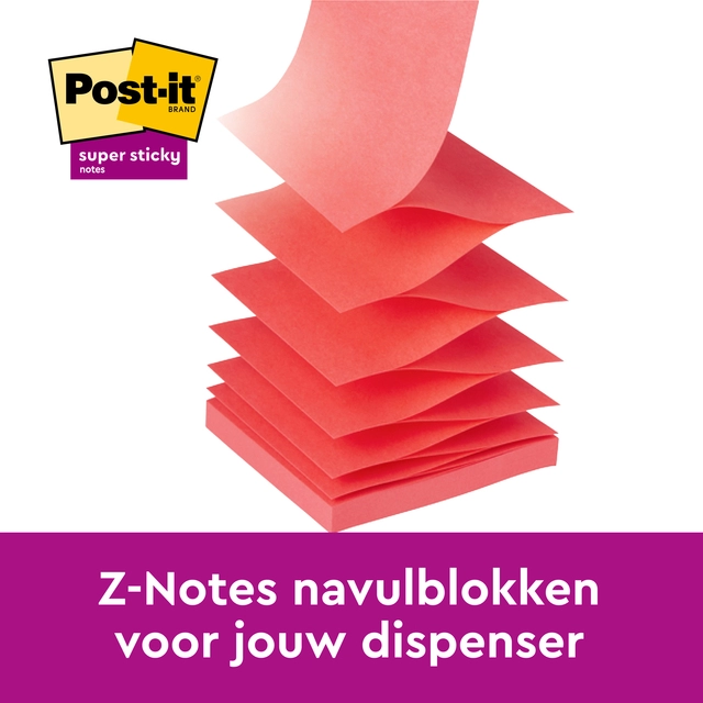 Een Memoblok Post-it 3M Z-Note R330 Super Sticky 76x76mm Carnival 6 stuks koop je bij Hoekmankantoorartikelen.nl