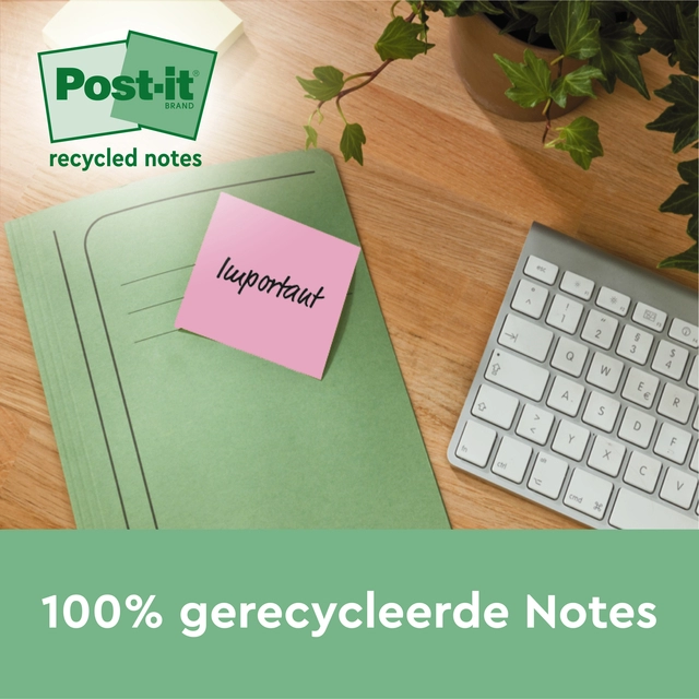 Een Memoblok 3M Post-it 654 RSSCOL 76x76mm assorti kleur 3+1 gratis koop je bij VHK Kantoorartikelen