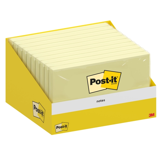 Een Memoblok 3M Post-it 6830 Notes76x127mm Canary Yellow 100 vel koop je bij Hoekmankantoorartikelen.nl