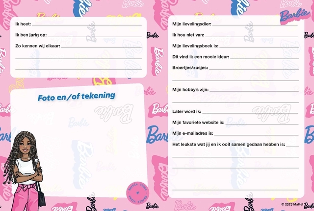 Een Vriendenboek Interstat Barbie koop je bij VHK Kantoorartikelen