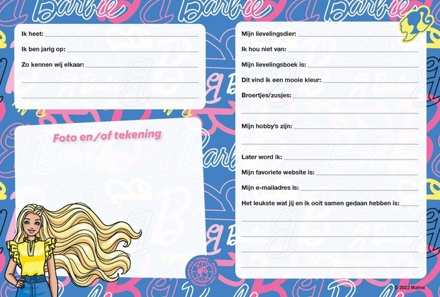 Een Vriendenboek Interstat Barbie koop je bij VHK Kantoorartikelen