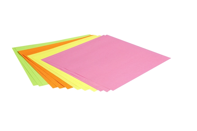 Een Origami Clairefontaine Neon 20x20cm set à 100 vel 70gram assorti koop je bij VHK Kantoorartikelen