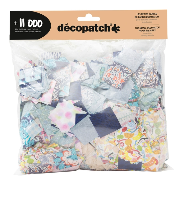 Een Hobbypapier Décopatch 3x3cm set à 11.000 stuks assorti koop je bij VHK Kantoorartikelen